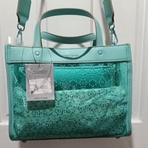 Aqua Transparent Handbag